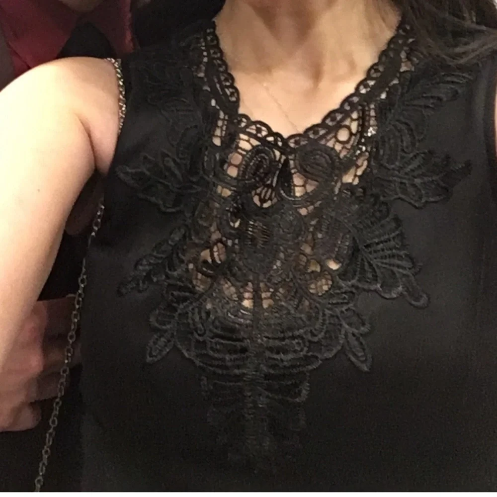 Aqua Black Lace Detail Dress Size M - Picture 10 of 10